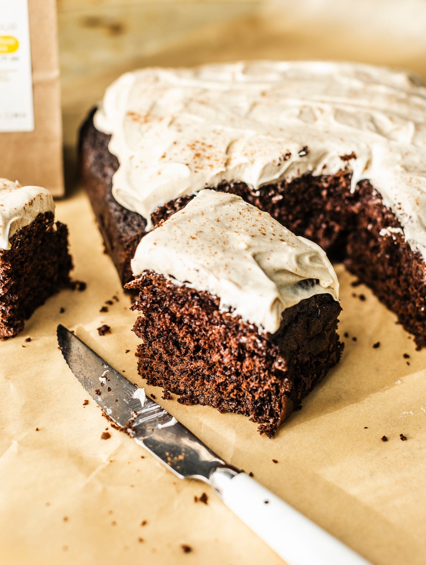 heritage chocolate cake with cream cheese frosting