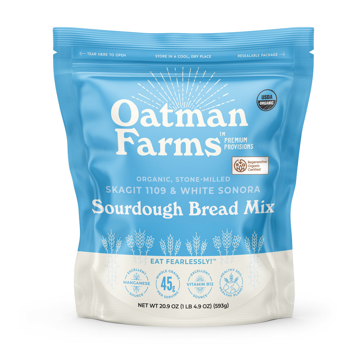 Oatman Farms Sourdough Bread Mix Skagit 1109 &amp; White Sonora