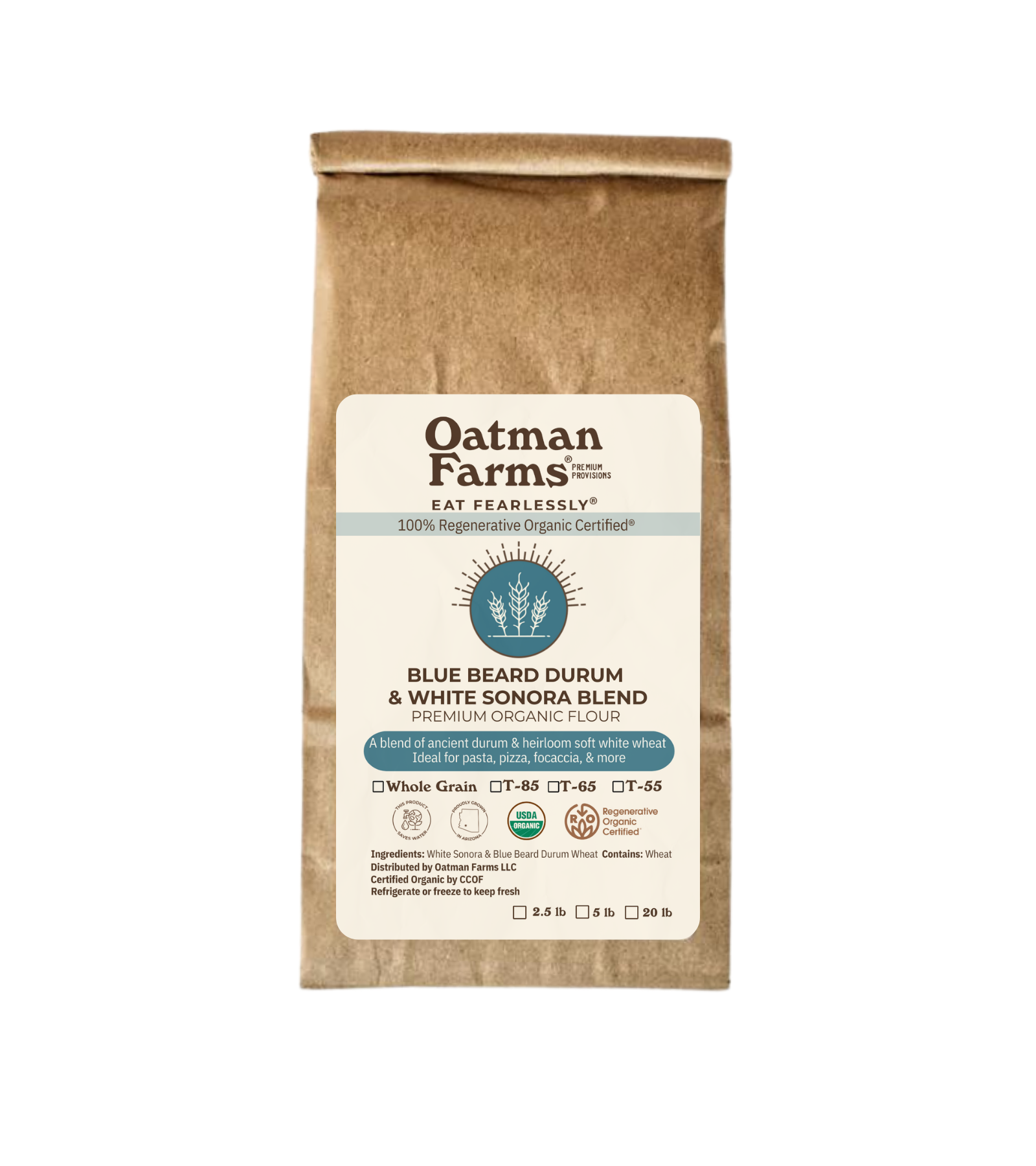 Oatman Farms LLC Flour ROC® Blue Beard Durum & White Sonora Flour Blend
