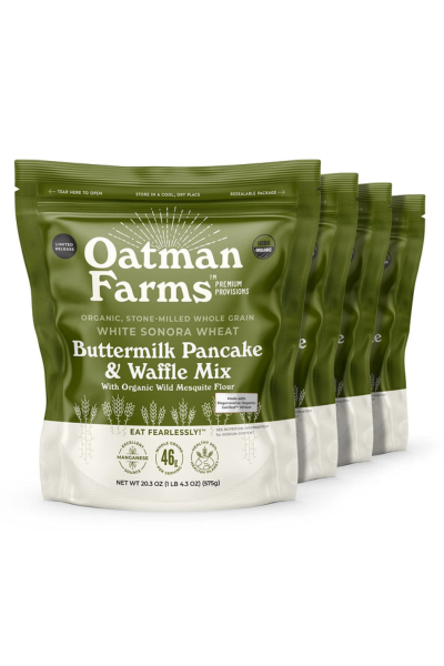 Oatman Farms Pancake and Waffle Mix ROC® White Sonora & Mesquite Flour, 4 Pack